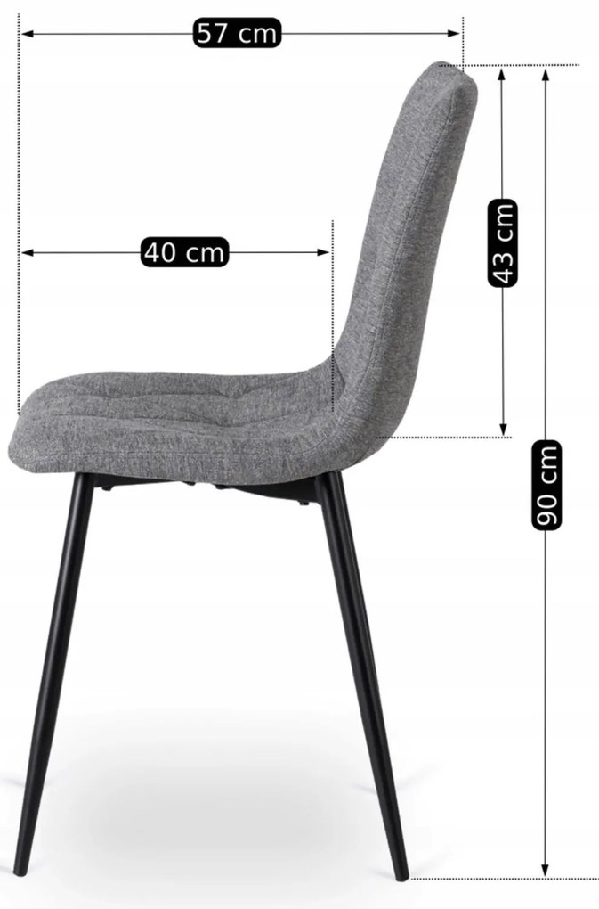 PROXIMA.store - Čalúnená jedálenská stolička ROBIN 2 FARBA: sivá