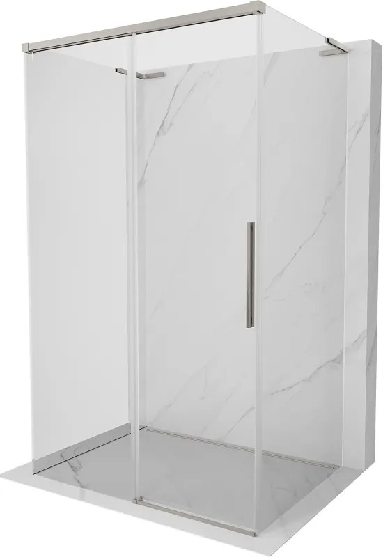 Mexen Rox-3SL, 3-stenný posuvný sprchový kút 100 x 70 cm, 8mm číre sklo, oceľový profil, 8C2L-100-070-97-00-3S