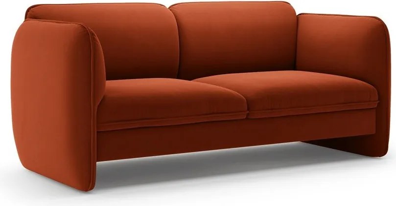 Zamatová pohovka v tehlovej farbe 168 cm Georgia – Micadoni