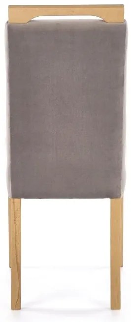 Jedálenská stolička Clarion II, sivá / dub medový