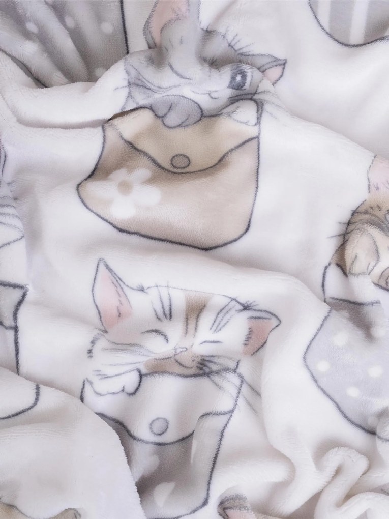 Obliečky mikroplyš do postieľky Exclusive – Mačičky vo vrecku