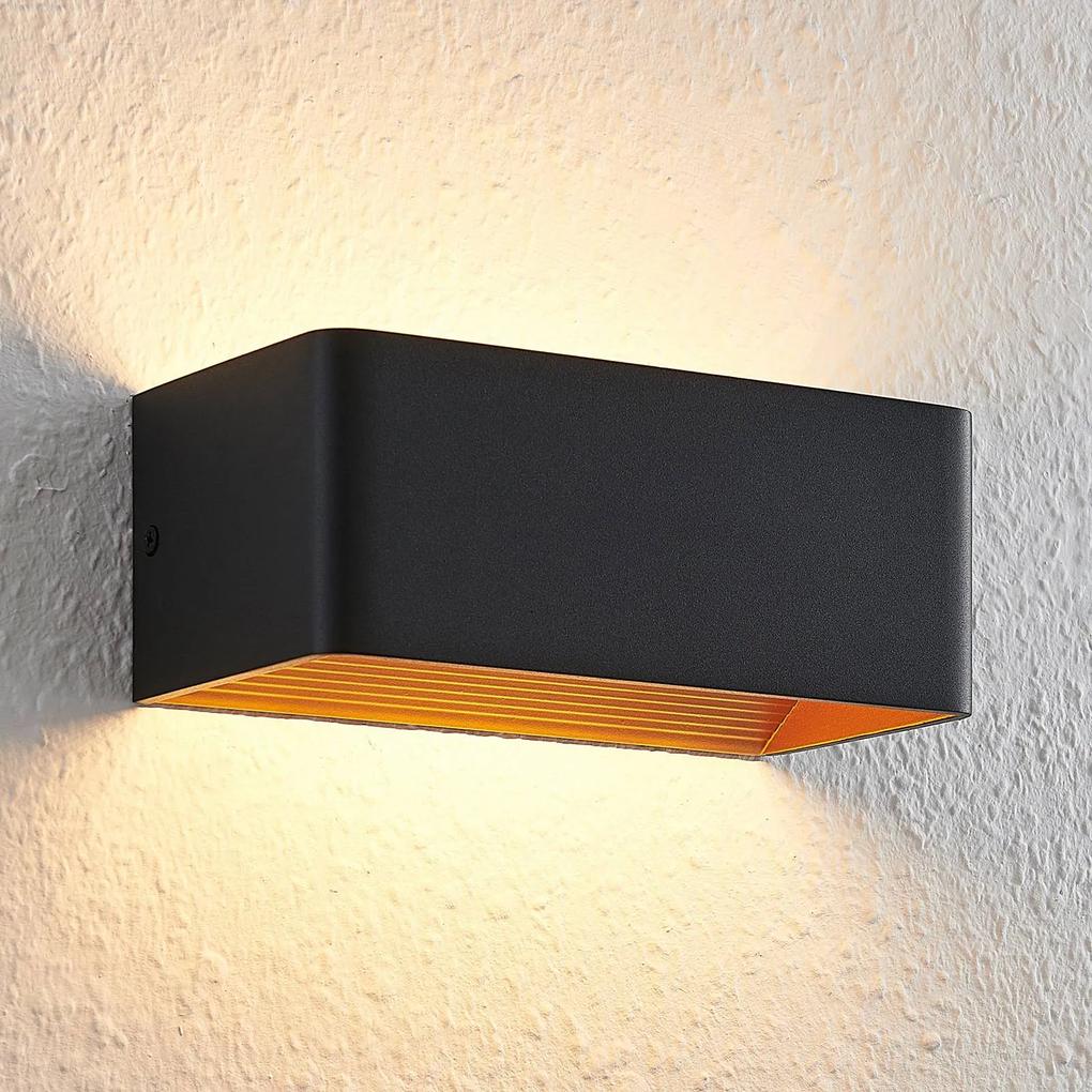 Arcchio Karam nástenná LED, 20 cm, čierna
