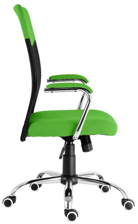 Detská stolička LUNA - látka, čierno-zelená