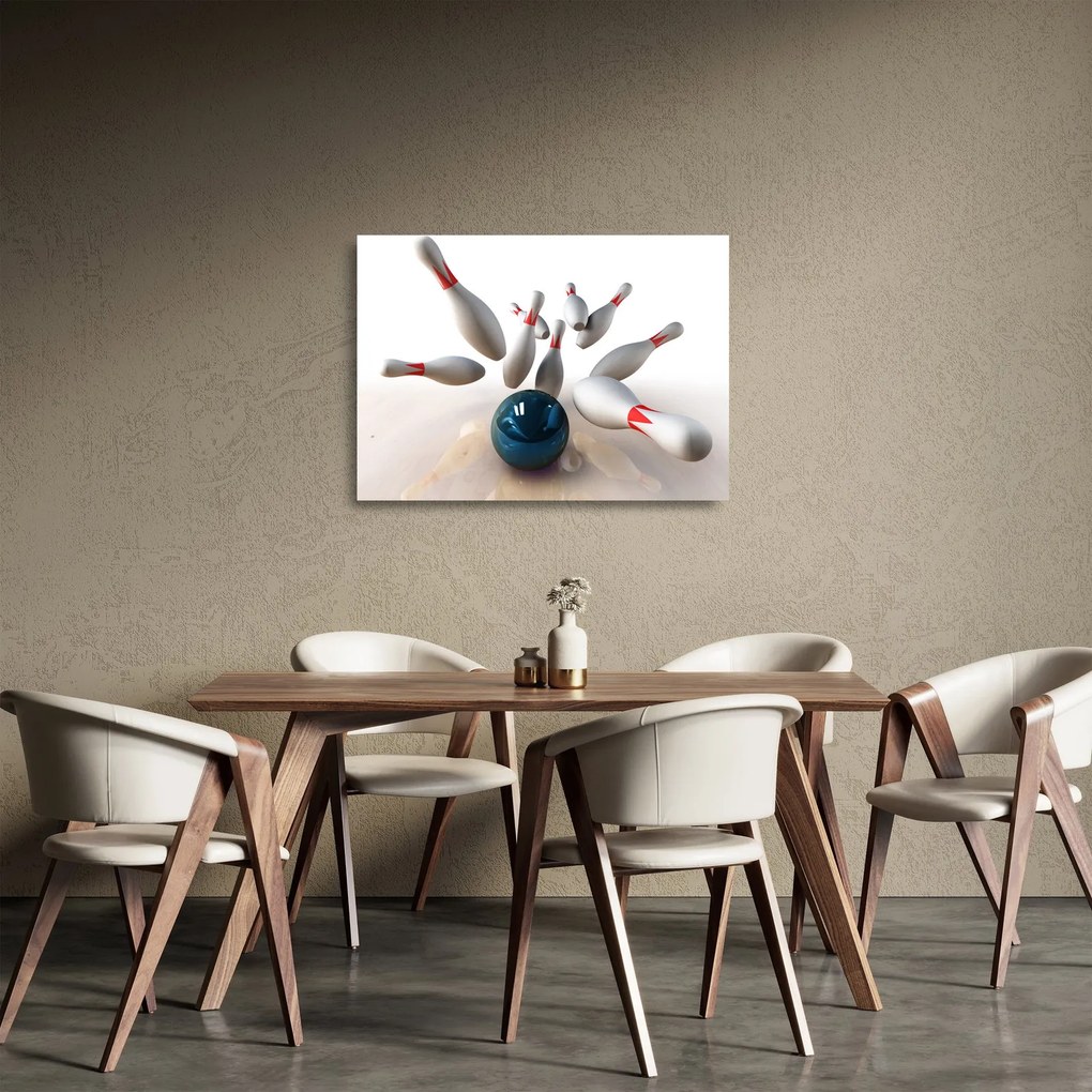 Sklenený obraz - Bowling (70x50 cm)