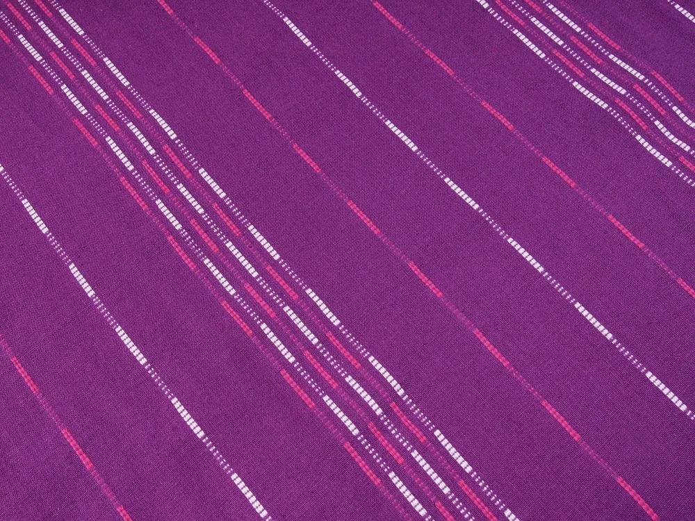 Biante Bavlnený behúň na stôl Olivia OL-002 Pásiky na fialovom 20x120 cm