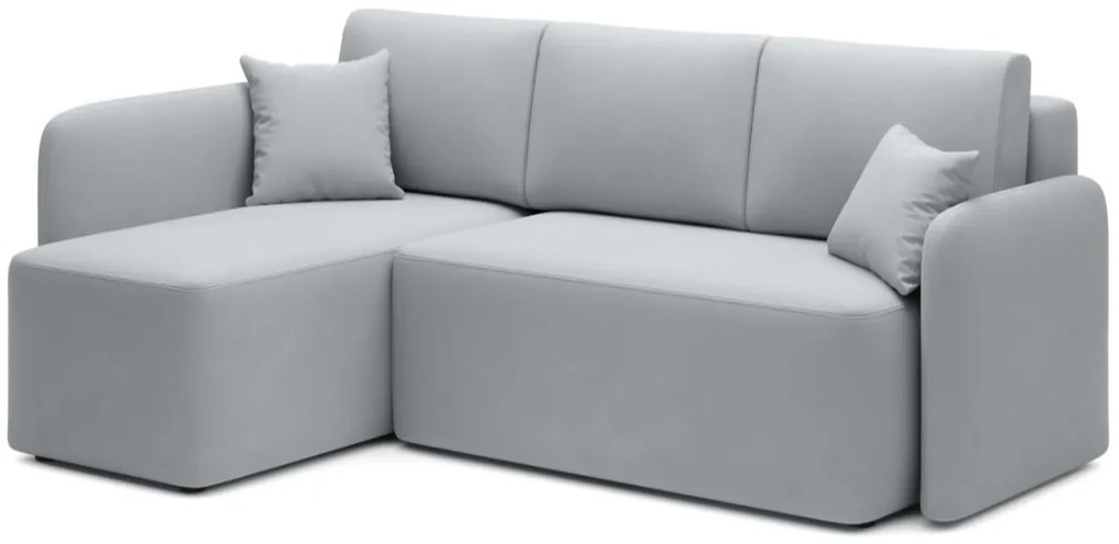 Svetlosivá rohová sedacia súprava HADSON Varianta: Pravý roh