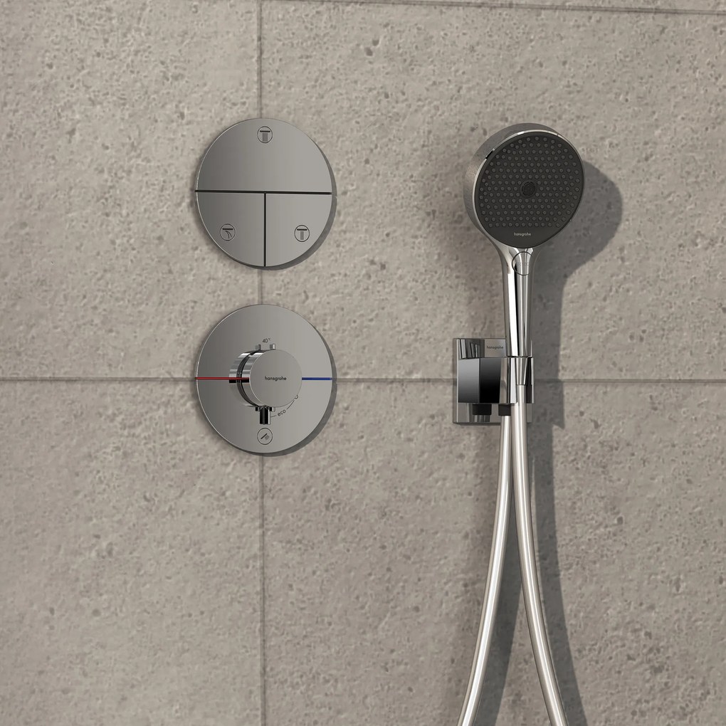 Hansgrohe ShowerSelect Comfort S, termostat pod omietku pre 1 spotrebič a ďalší výtok, chrómová, HAN-15562000