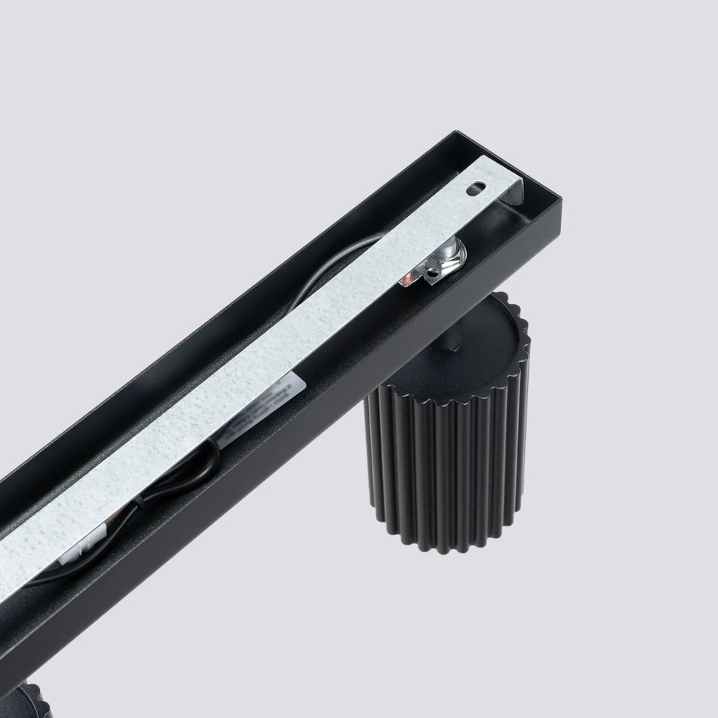 Bodové svietidlo Karbon, 6x čierne kovové tienidlo, (možnosť polohovania)