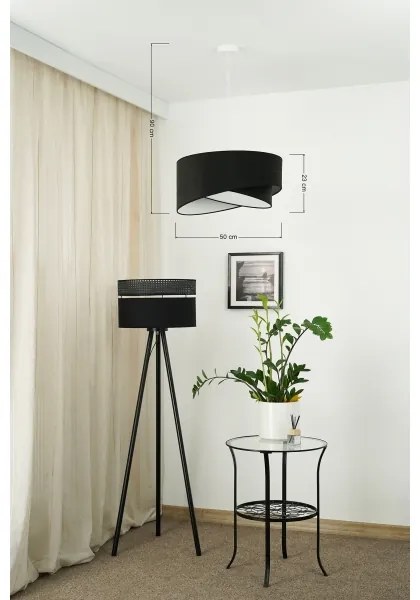 Brilagi - LED Luster na lanku LYRA 1xE27/15W/230V čierna/biela