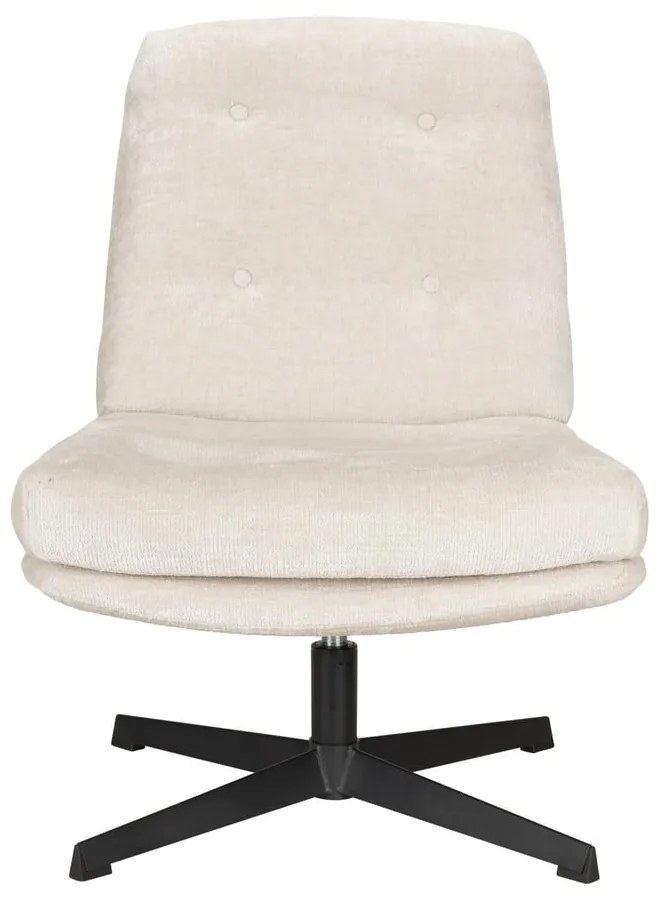 Krémové otočné kreslo Kai – White Label