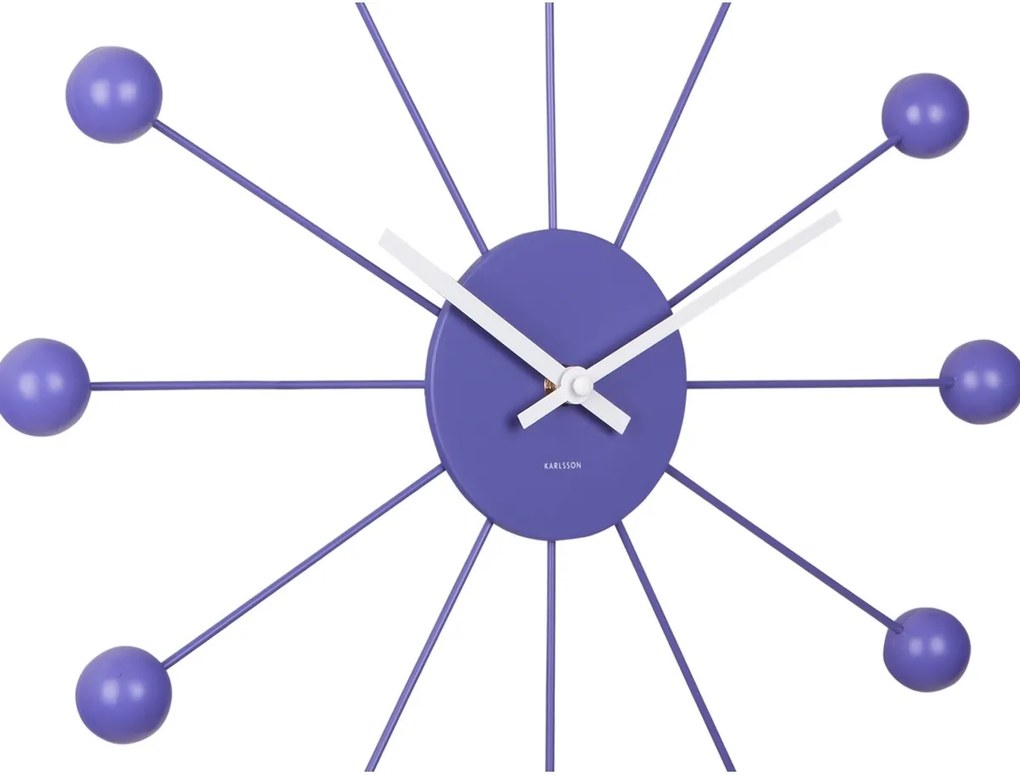 Karlsson 5977PU dizajnové nástenné hodiny fialová, pr. 40 cm