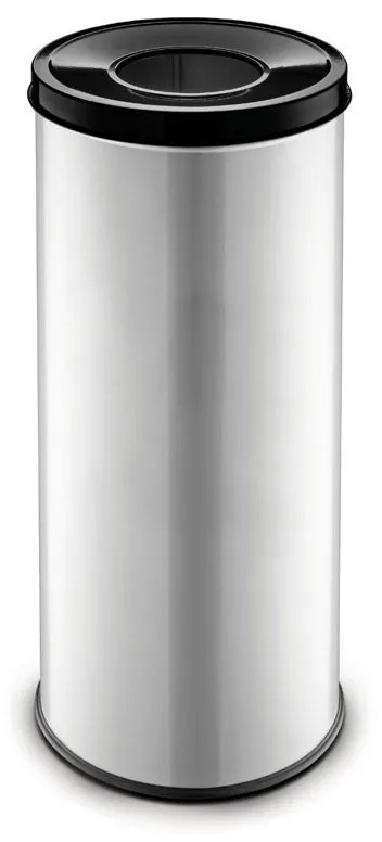 Alda Kovový kôš na triedený odpad 45 L strieborný, zmiešaný odpad