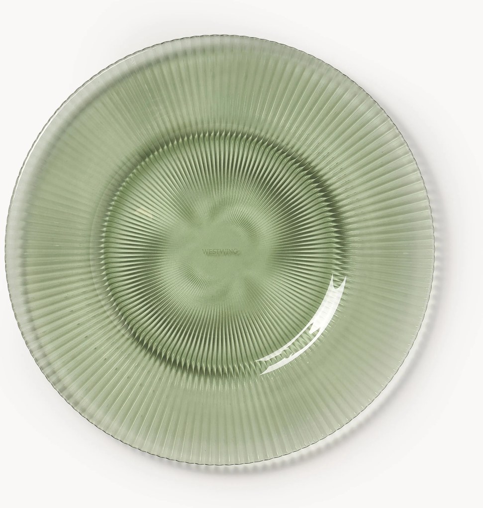 Drážkované raňajkové taniere Effie, 4 ks