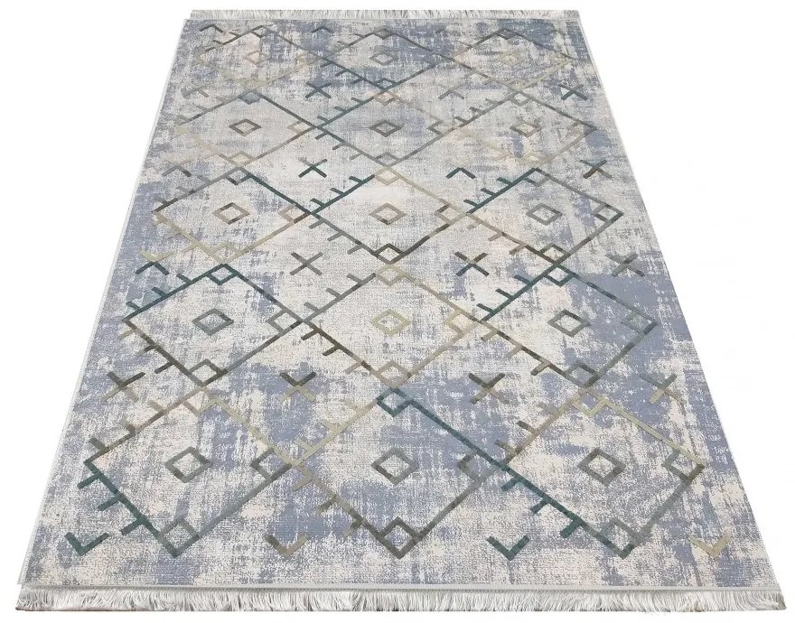 Moderný sivý koberec so strapcami v škandinávskom štýle Šírka: 80 cm | Dĺžka: 150 cm