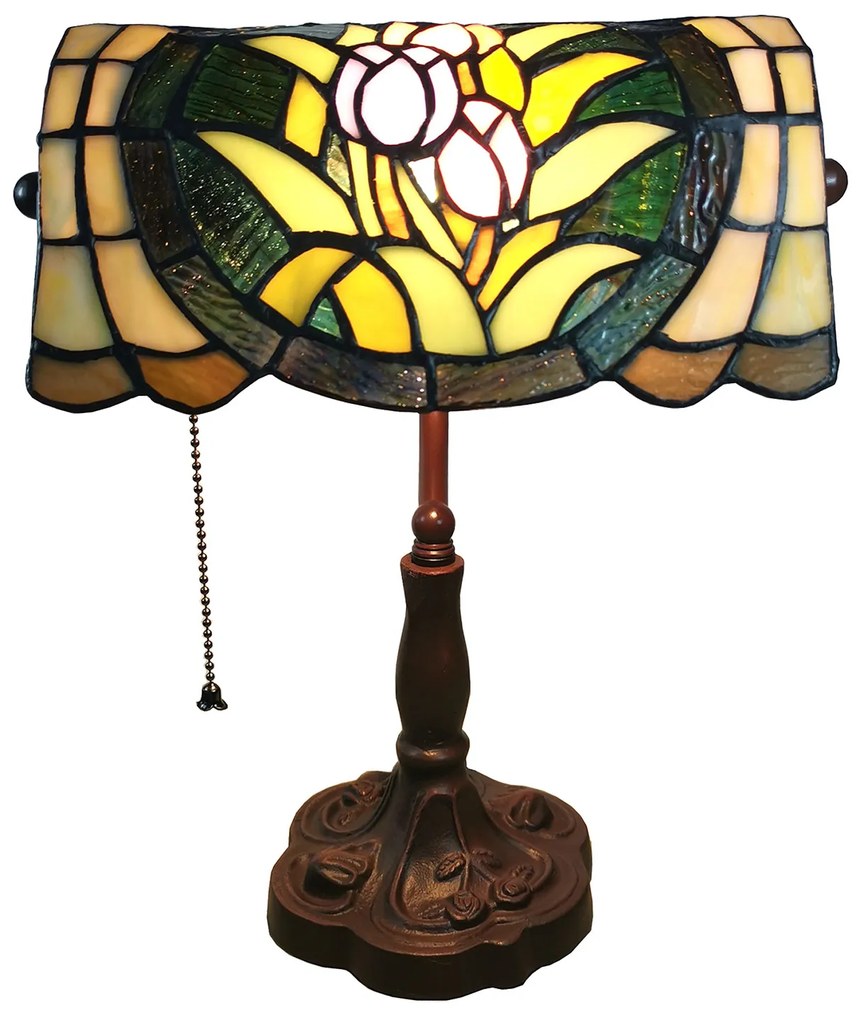Banker vitrážová Tiffany lampa 25*42