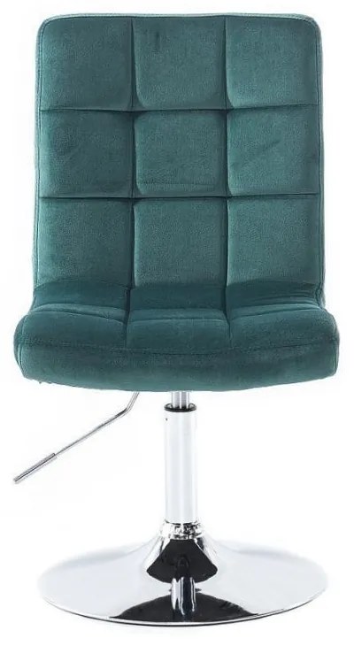 LuxuryForm DESIGN Stolička TOLEDO VELUR na striebornom tanieri - zelená