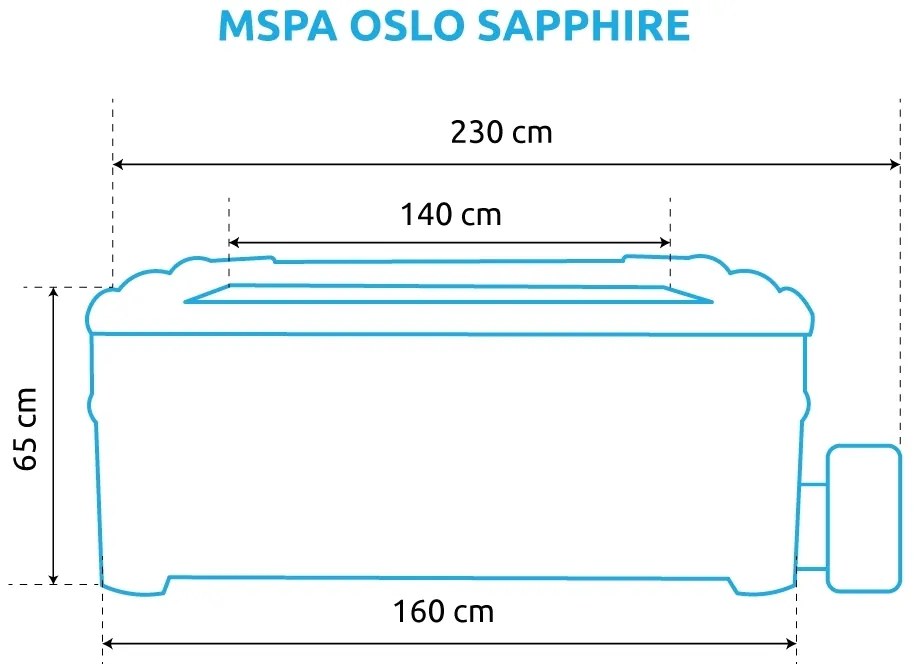 Marimex | Vírivý bazén MSPA Oslo Sapphire F-SA063W | 11400303