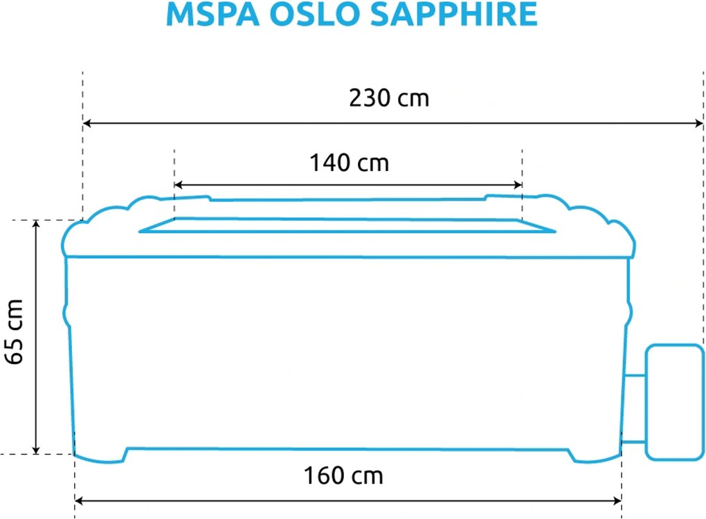 Mspa | Vírivý bazén MSPA Oslo Sapphire F-SA063W | 11400303