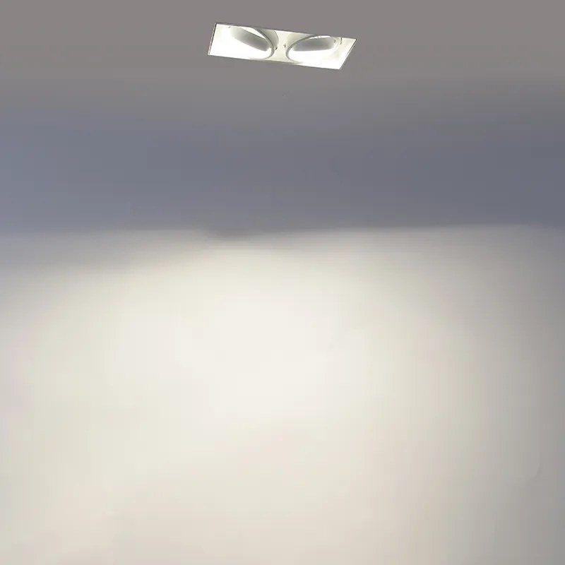 Inteligentné zapustené bodové svietidlo biele bezrámové vrátane 2 WiFi GU10 - Oneon 2