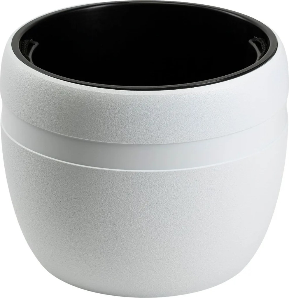 PLASTOVÝ KVETINÁČ LUNA CLASSIC 40X32 CM BIELA