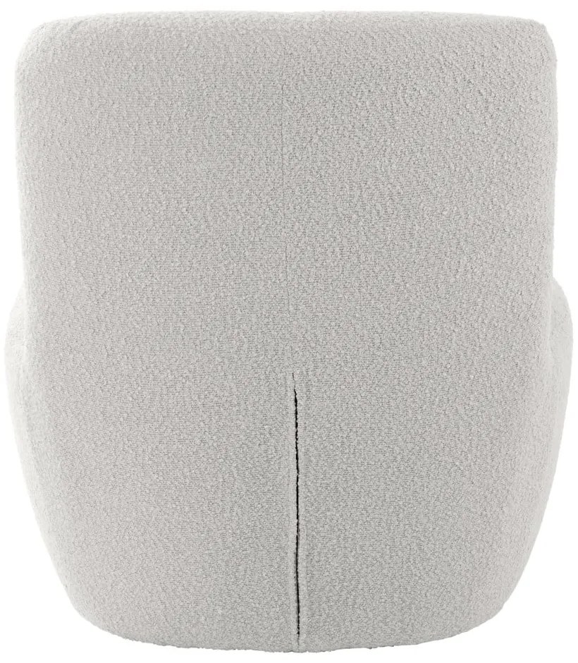 Biele kreslo z textílie buklé Ada – Leitmotiv