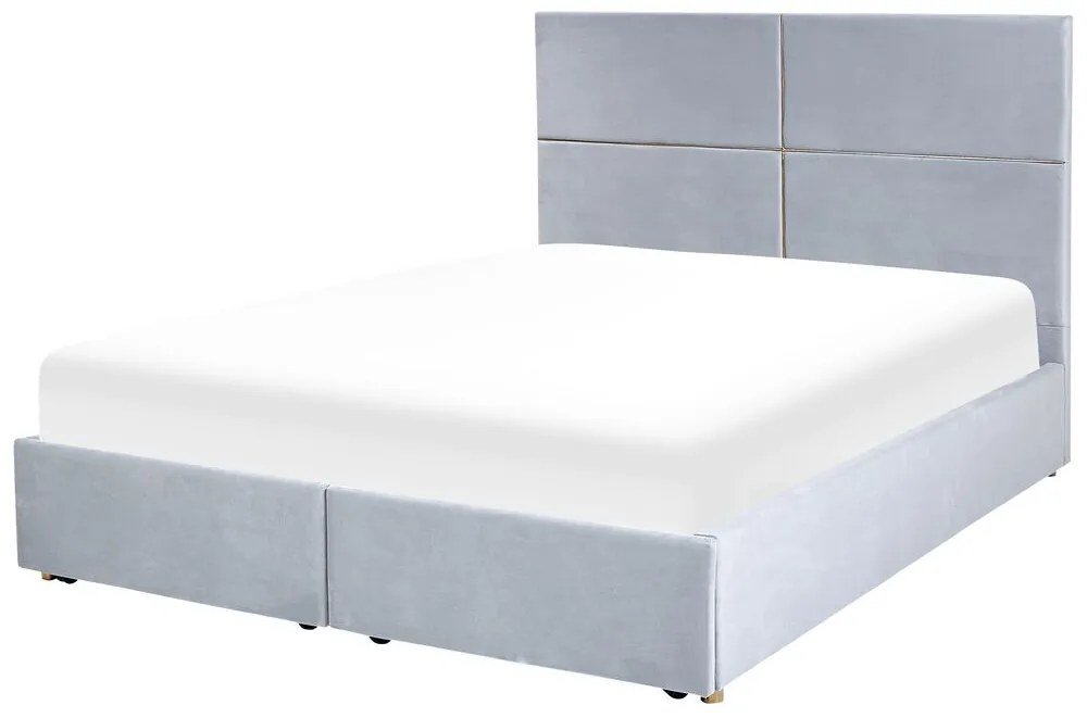 Manželská posteľ 160 cm Vissarion (sivá) (s roštom a úložným priestorom). Vlastná spoľahlivá doprava až k Vám domov. 1076397