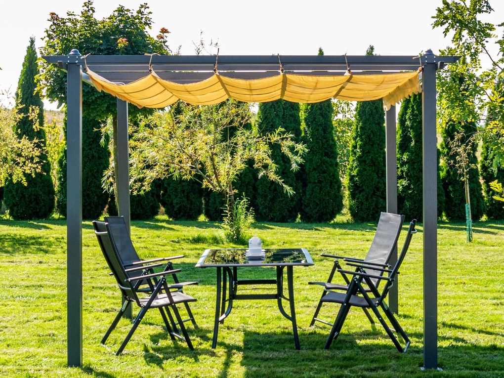 Alumina pergola antracit 3x3 m