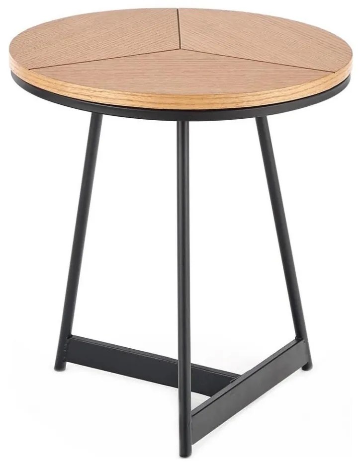 Konferenčný stolík CARIDA 49x45 cm čierna/dub