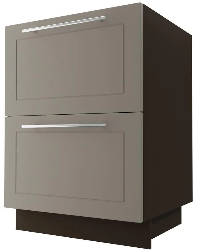 Kuchynská skrinka D2E/60/1E Quantum beige mat/lava