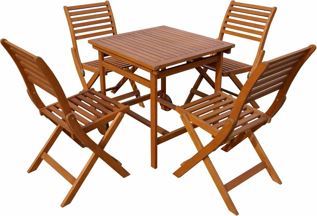 Rozkladacia zostava PARIS - 1x stôl+ 4x stoličky