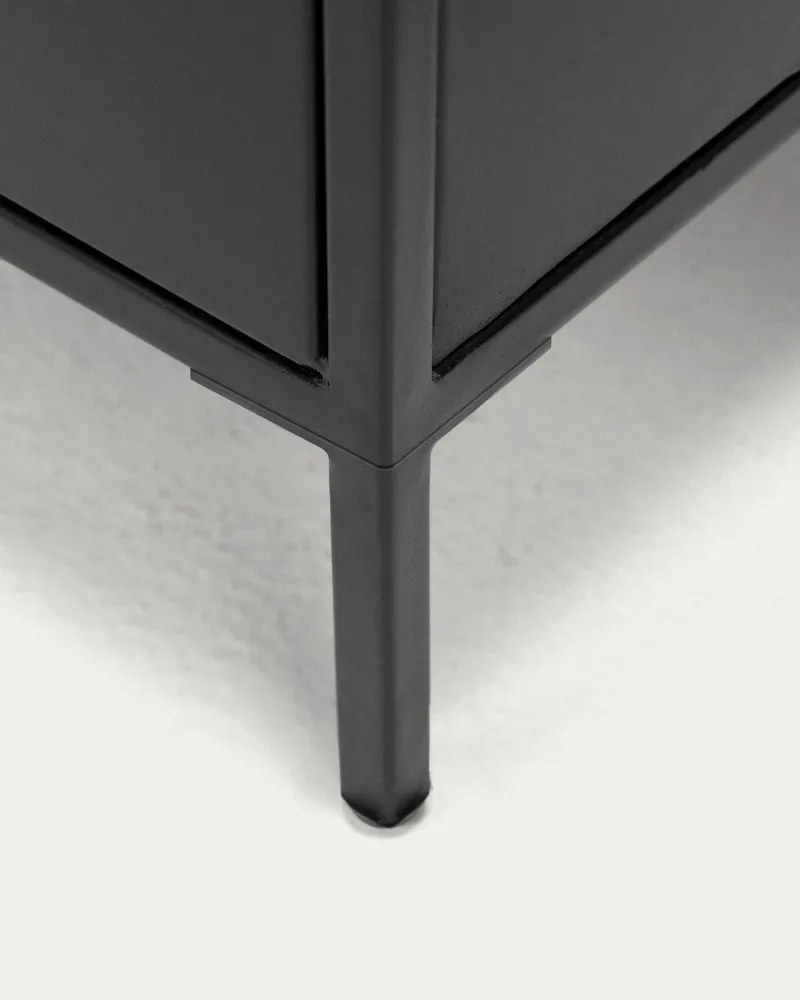 Čierny oceľový nočný stolík Shantay – Kave Home