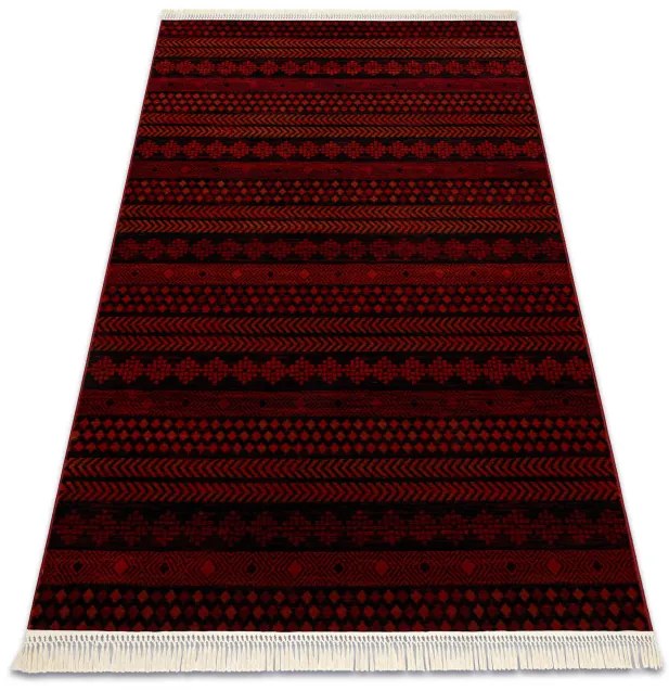 Koberec ORIENT 5132 so strapcami / orientálny, bordový / čierny