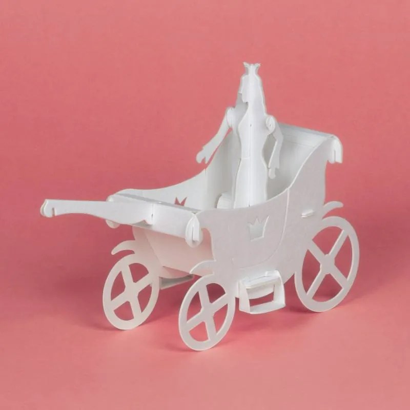 DECOLED Omaľovánka A4 - puzzle princezná a kočiar