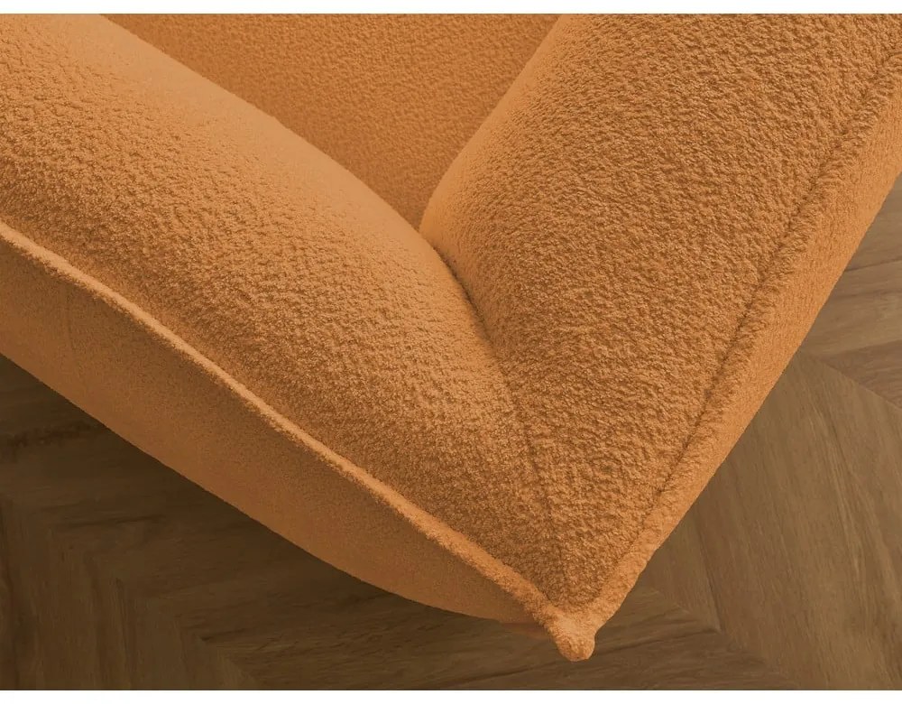 Pohovka z textílie buklé v horčicovej farbe 242 cm Giorgia – Bobochic Paris