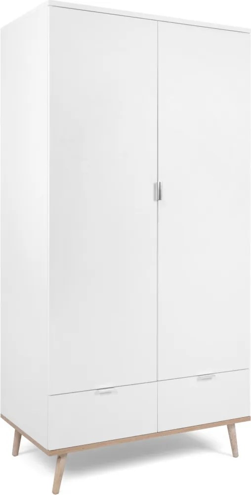 Šatníková skriňa Göteborg, biela/dub sonoma