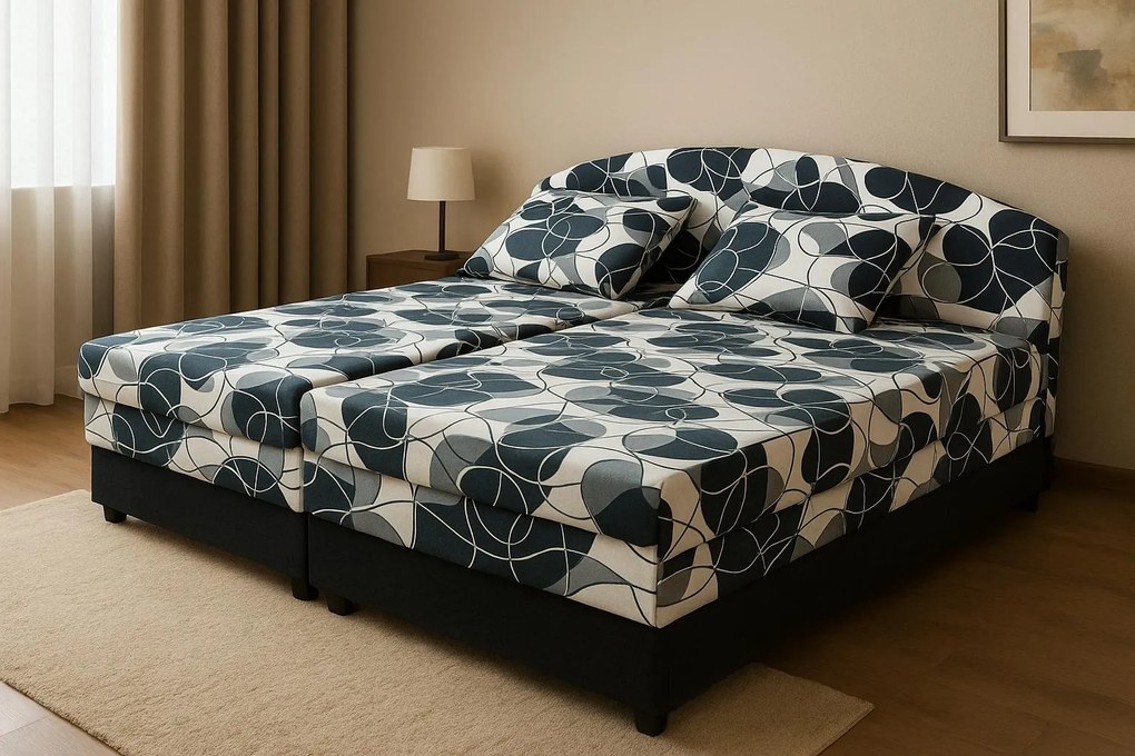 Manželská posteľ 180 cm Velvet (s penovými matracmi). Vlastná spoľahlivá doprava až k Vám domov. 793047
