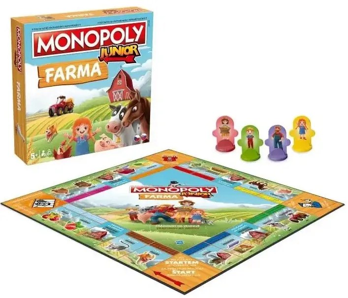 Hasbro Dosková hra Monopoly Junior Farma CZ