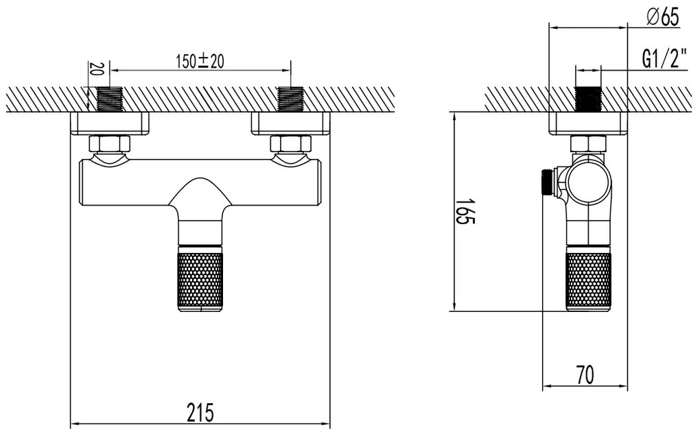 F-Design Ardesia, sprchová batéria bez sprchovej sady, čierna matná-ružové zlato, FD1-ARD-7-25