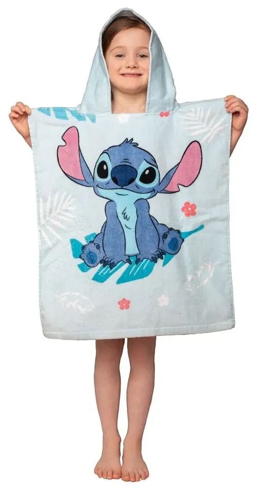 Jerry Fabrics Detské pončo-osuška - Ariel - růžová