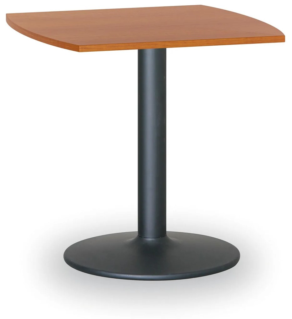 Konferenčný stolík ZEUS II, 660x660 mm, čierna podnož, doska čerešňa