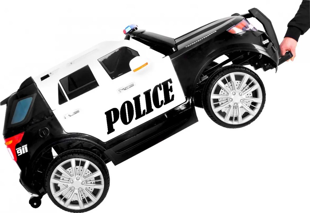 Ramiz Detské policajné SUV na batérie na diaľkové ovládanie + sirény + svetlá + megafón
