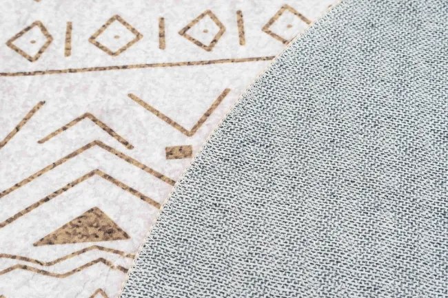 Protišmykový koberec NOVO béžový kruh