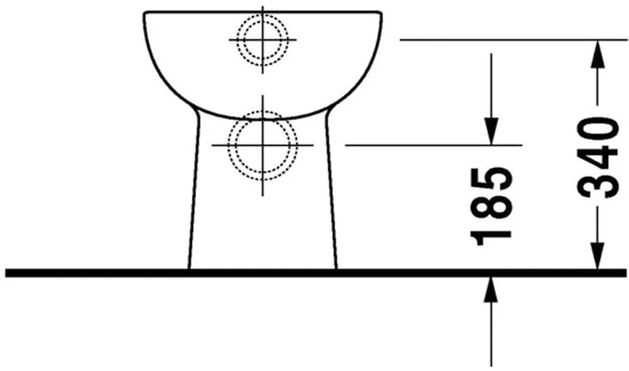 Duravit D-Code - Stojace WC, 560x355 mm, biela 21150900002