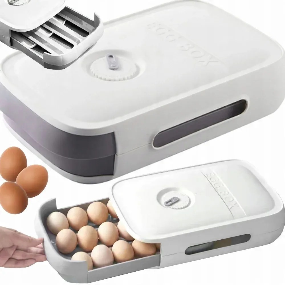 Aptel Organizér na vajcia so zásuvkou - Sivá