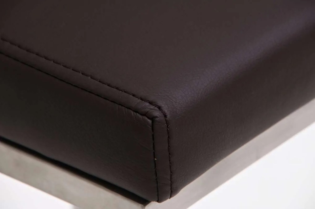 Barová stolička Pamela nerez - Hnedá