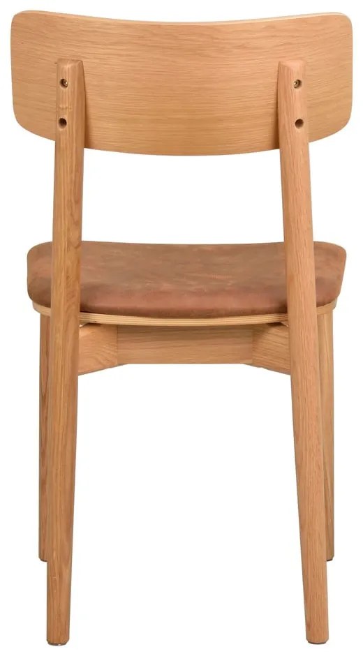 Jedálenská stolička z imitácie kože v koňakovohnedo-prírodnej farbe v súprave 2 ks Wolcott – Rowico
