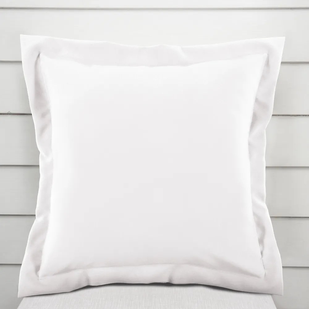 Biante Bavlnená keprová obliečka na vankúš s lemom KEP-001 Biela 60 x 60 cm