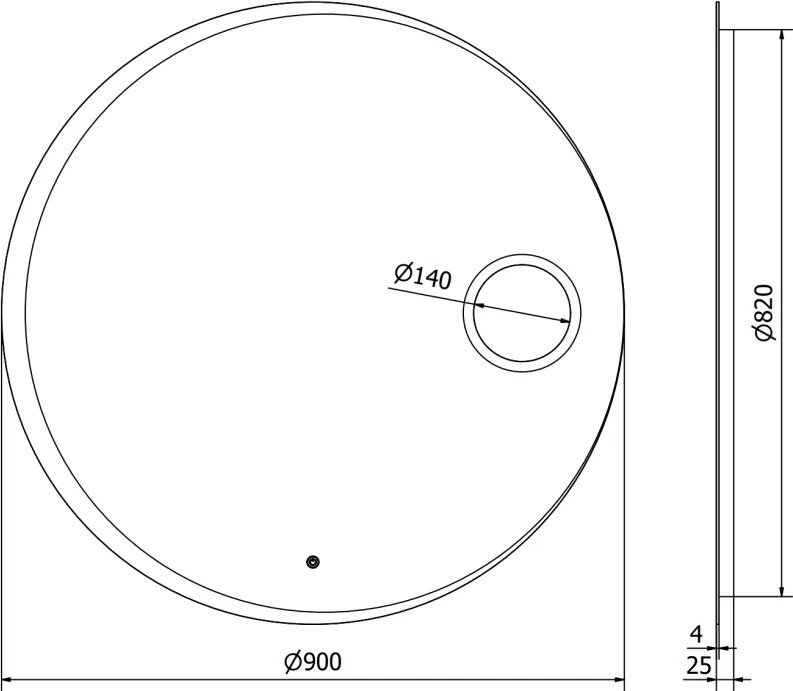 Mexen Ella, LED kúpeľňové zrkadlo s podsvietením a kozmetickým zrkadielkom 100x100 cm, 6000K, ochrana proti zahmlievaniu, 9811-100-100-611-00