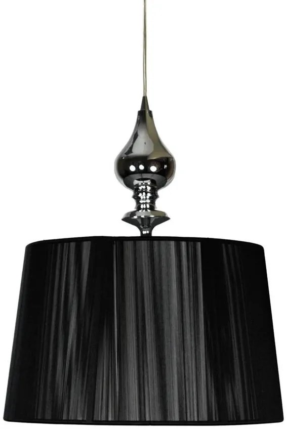 Candellux Čierny závesný luster Gillenia pre žiarovku E27 31-21437