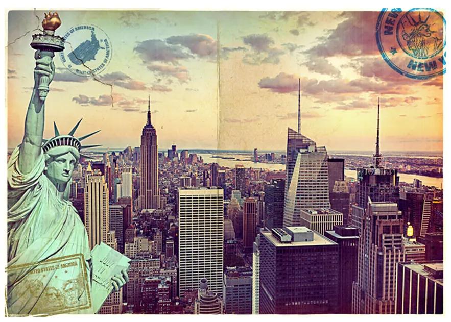 Artgeist Fototapeta - Postcard from New York Veľkosť: 150x105, Verzia: Standard